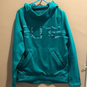 Nike teal boys Dri- Fit “Elite” hoodie size Small (6/7). Excellent condition